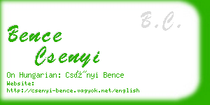 bence csenyi business card
